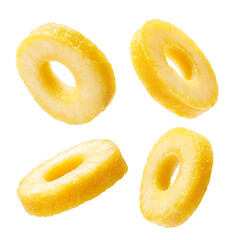 Set of fresh pineapple ring