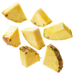 Flying pineapple slices