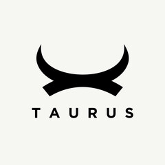 Bull Taurus Bison Buffalo Logo design vector template. 