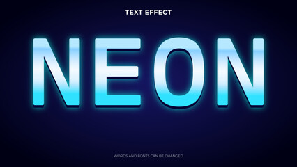 neon style text effect, editable text effect