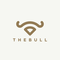 Fototapeta premium Bull horn logo and symbols template icons