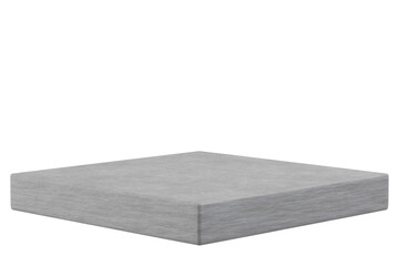 Gray stone pedestal and a showcase. stand to show cosmetic products.3d illustration