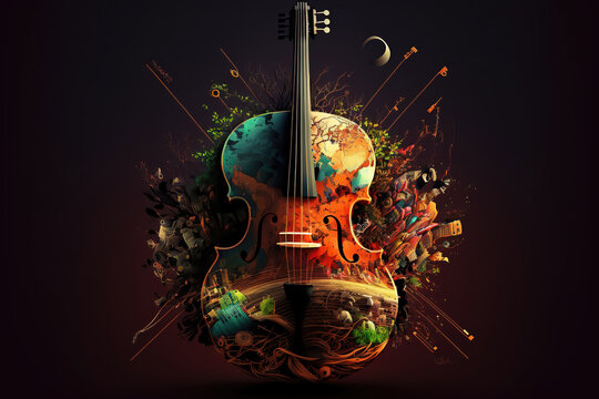 AI generated image to depict International Music Day or World Music Day