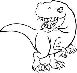 Tyrannosaurus T Rex Dinosaur Cartoon Character © Christos Georghiou