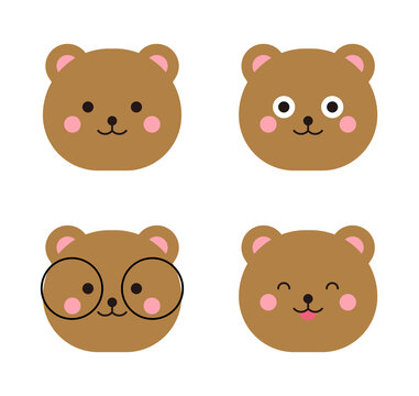 A brown bear animal character illustration icon with a cute, smiling expression.