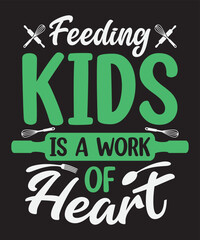 Feeding kids is a work of heart, Vector Artwork, T-shirt Design Idea, Typography Design, Artwork 