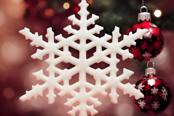 Christmas background with snowflake 