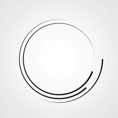 Radial speed Lines in Circle Form for comic books . Explosion background . Vector Illustration .Technology round Logo . Circular Design element . Abstract Geometric shape . Sunburst .