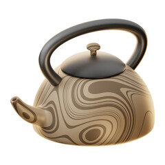 Obraz premium Premium kitchen teapot icon 3d rendering on isolated background PNG