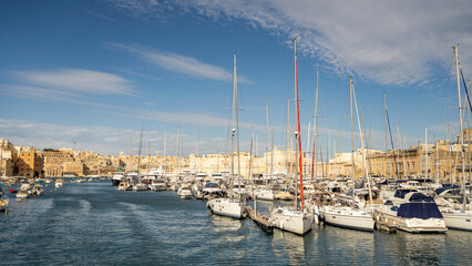 ships buildings beautiful mediterranean sea malta island sand stones sun