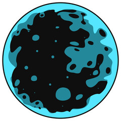 Planet in cartoon style