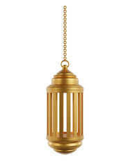 Oriental holidays decoration light lantern Ramadan Kareem, lamps with golden Arabian ornament, the...