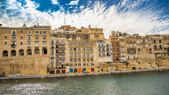 buildings beautiful mediterranean sea malta island sand stones sun