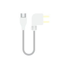 Fototapeta premium Power Cable icon in color, isolated on white background 