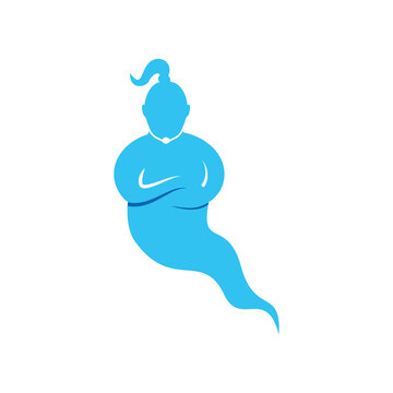 Genie Logo Design. Magic Fantasy genie concept logo.