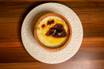Traditional Turkish baked rice pudding