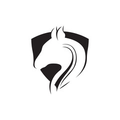 Horse head logo icon template design