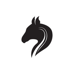 Horse head logo icon template design