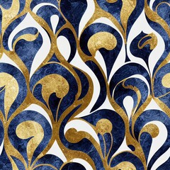 Marble seamless pattern with golden accents.