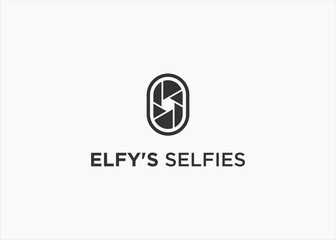 lens logo design vector silhouette illustration
