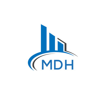 MDH letter logo. MDH blue image. MDH Monogram logo design for entrepreneur and business. MDH best icon.	
