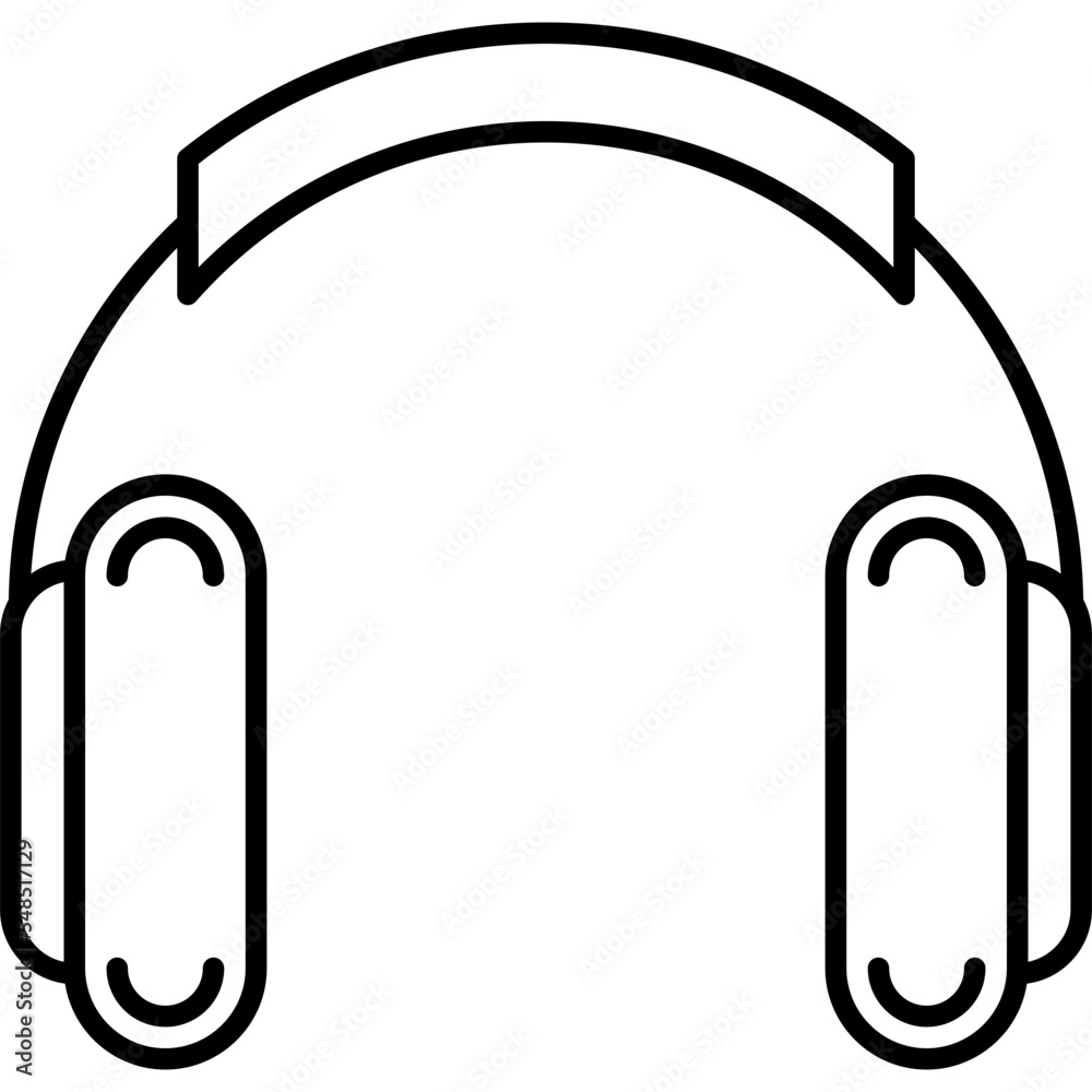 Sticker Headphones Icon