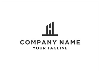 Fototapeta premium Letter H building logo design template elements
