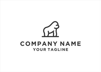 gorilla logo design vector template