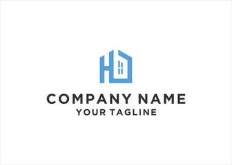 Letter HB logo design template elements