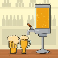 beer dispenser illustration