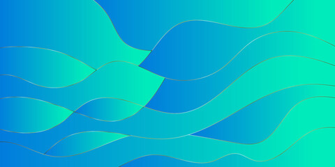 Fototapeta premium abstract blue background with waves, geometrical stripes line vector background, blue background for wallpaper, cover, card, decoration and design.