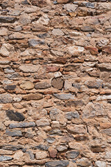 Vertical shot of stone tiles wall