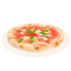 手描きのピザイラスト