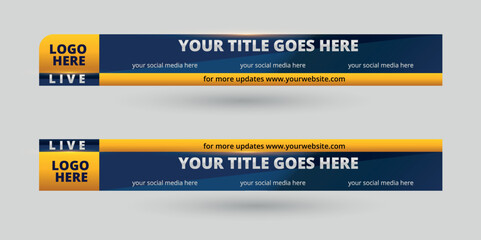 Fototapeta premium Professional Broadcast Lower third Design Template 