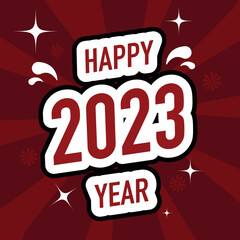 illustration of happy new year 2023
