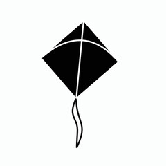 Kite icon design with black color
