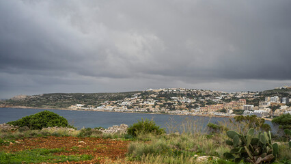ships buildings beautiful mediterranean sea malta island sand stones sun cacti