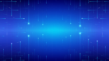 Criss-crossing rays form a vector background of technological space perception