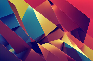 Obraz premium Line surface composition abstract 3D Illustration wallpaper