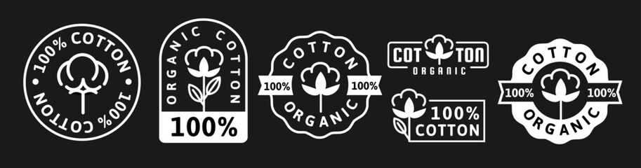 Cotton Round Icon, Sticker. Stamp set.