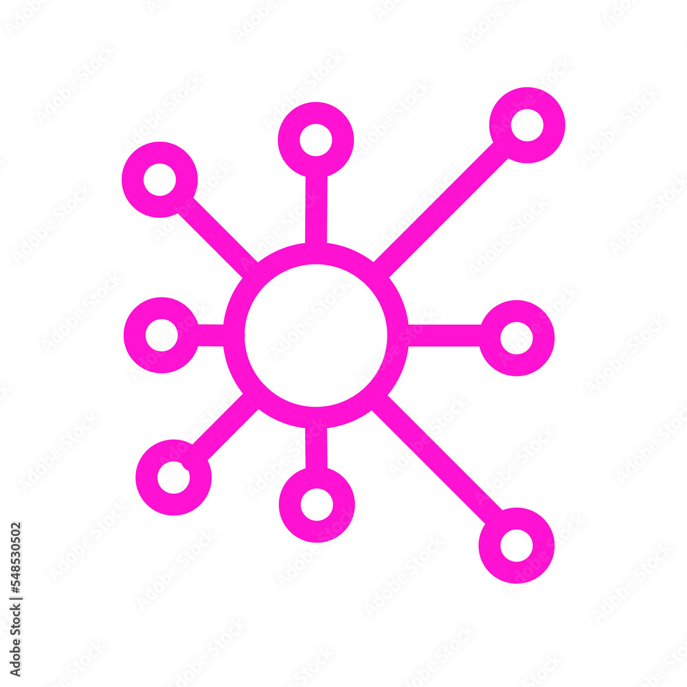 Poster Networking icon design for Artificial intelligence technology theme