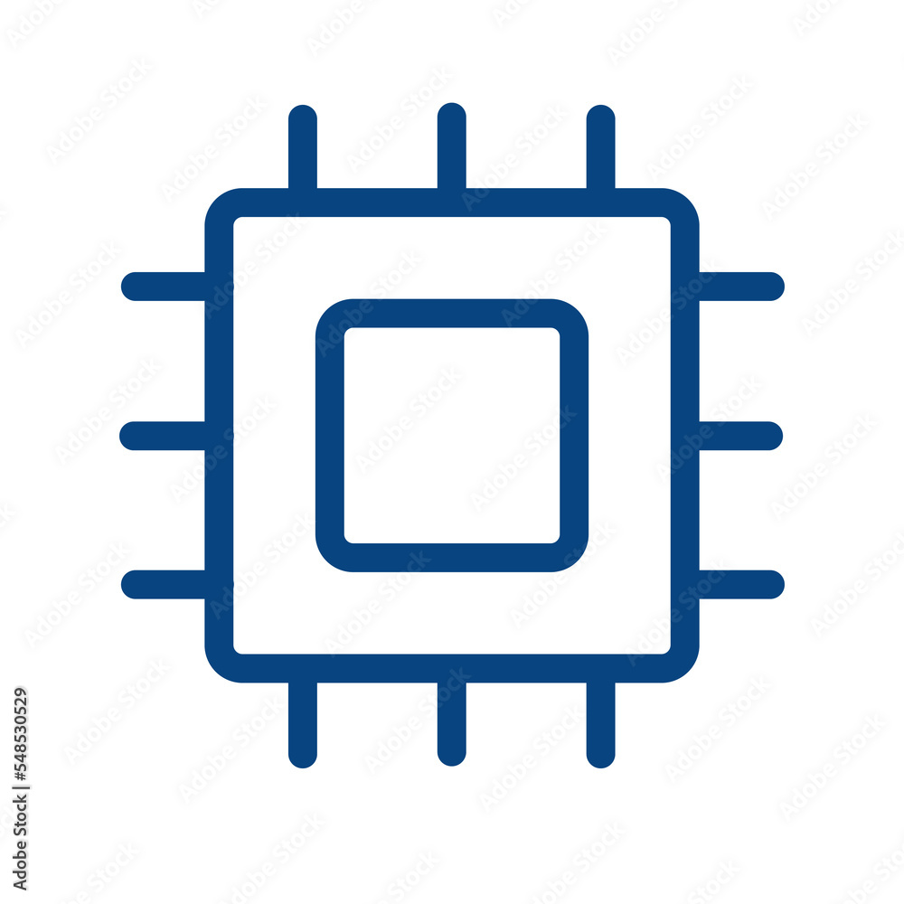 Poster processor icon design for artificial intelligence technology theme