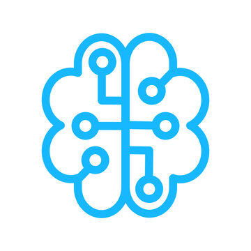 recommend clip art: Brain icon design for Artificial intelligence technology theme