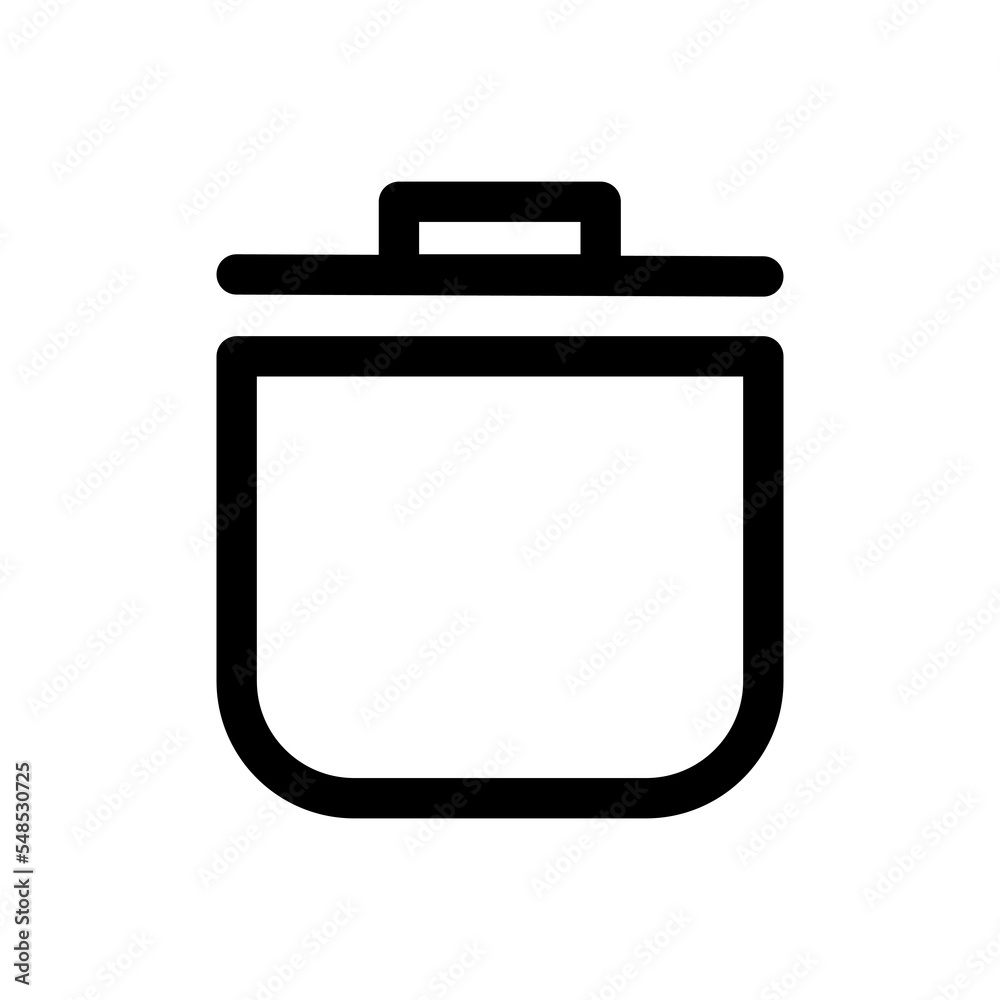Aufkleber Dustbin icon design for web interfaces and applications