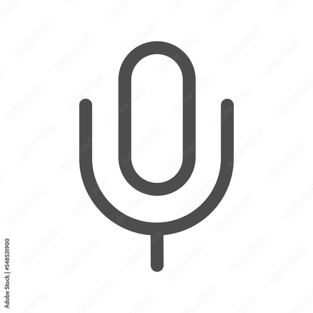 Poster Microphone icon design for web interfaces and applications