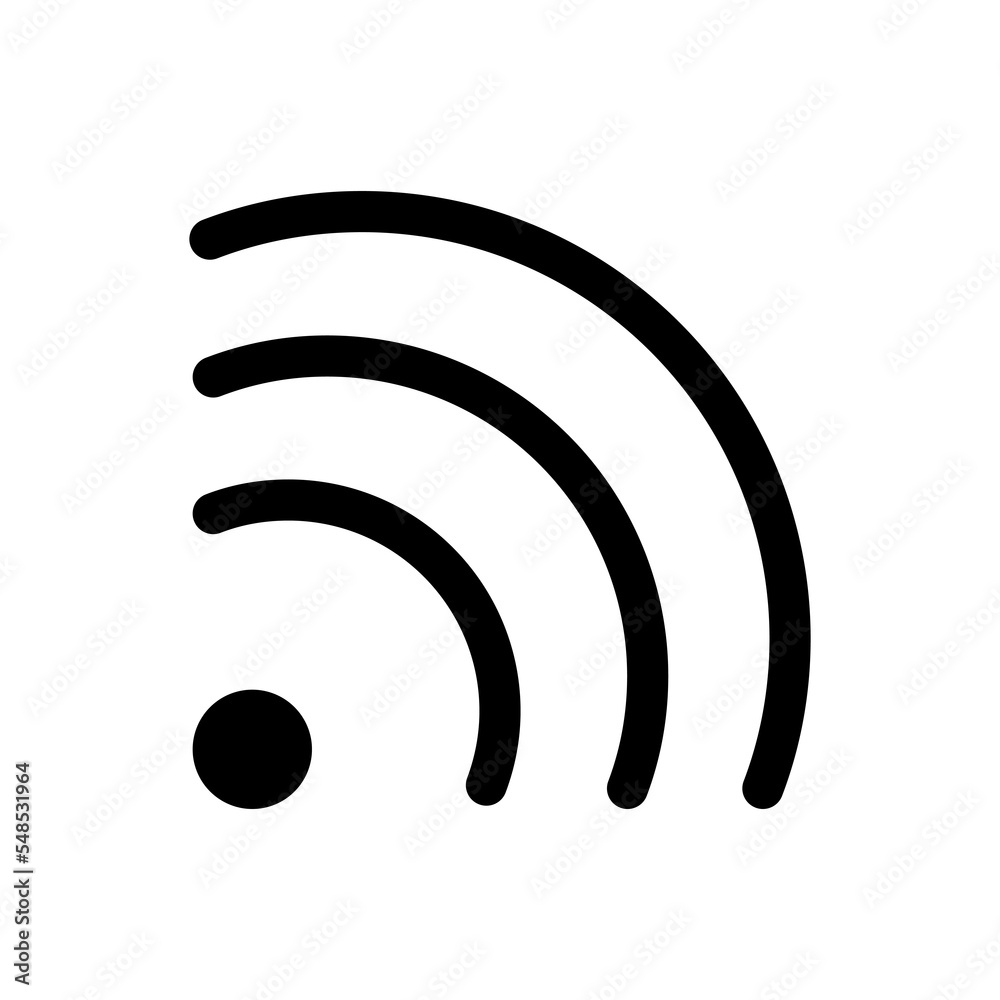 Aufkleber Wifi connection icon design for web interfaces and applications