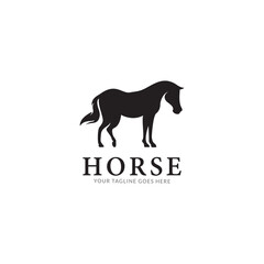 horse logo icon vector template.