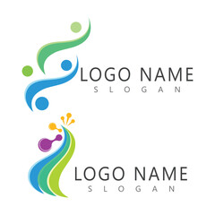 Molecule logo illustration vector template