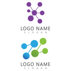 Molecule logo illustration vector template