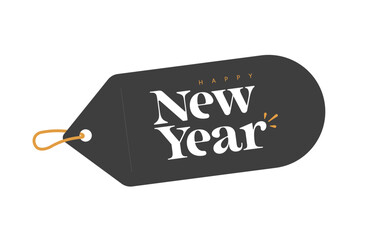 Label for celebrating the new year or year-end promotions.